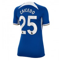 Chelsea Moises Caicedo #25 Replica Home Shirt Ladies 2023-24 Short Sleeve